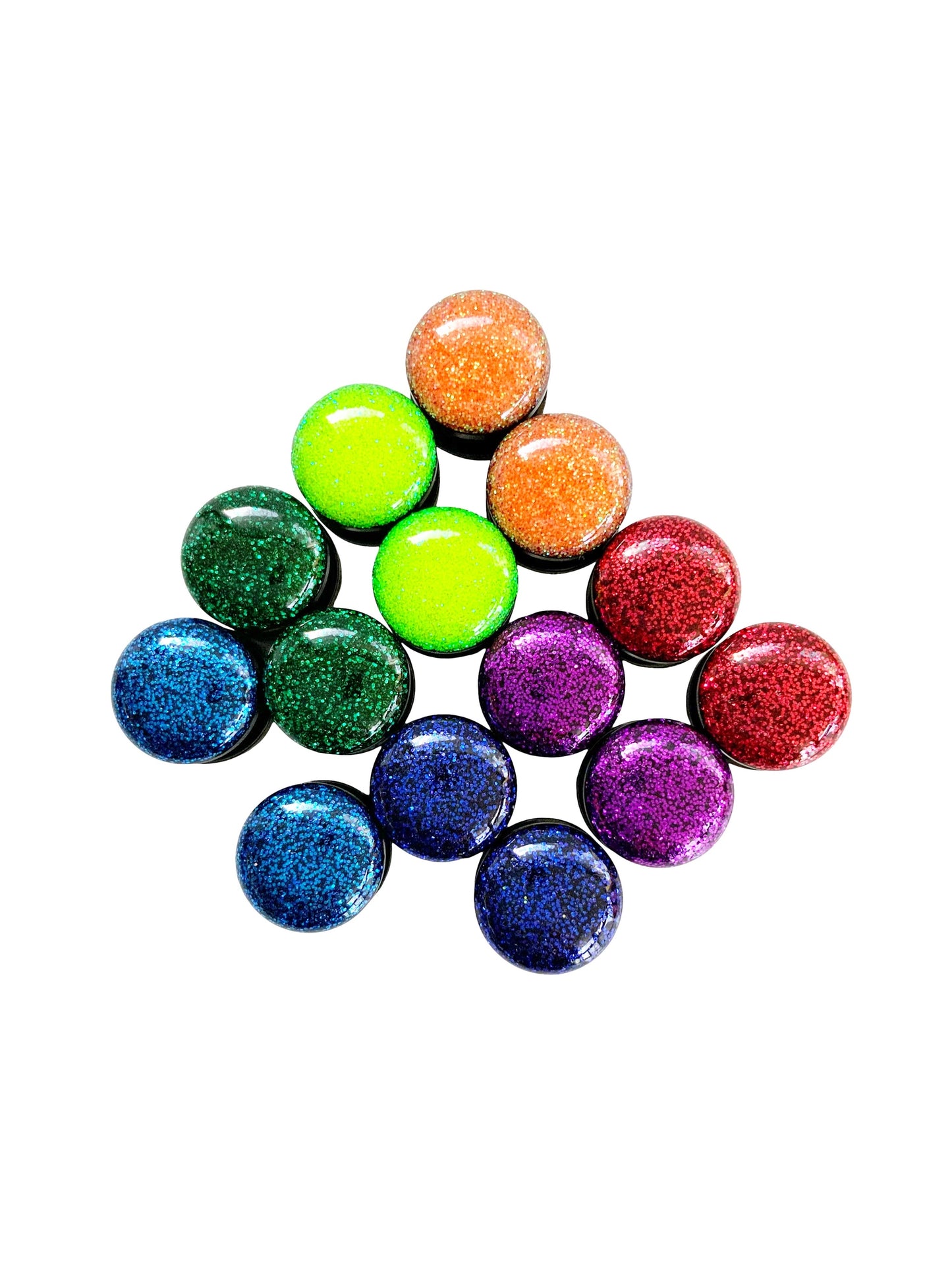 Rainbow Glitter Collection 7 Set of Plugs