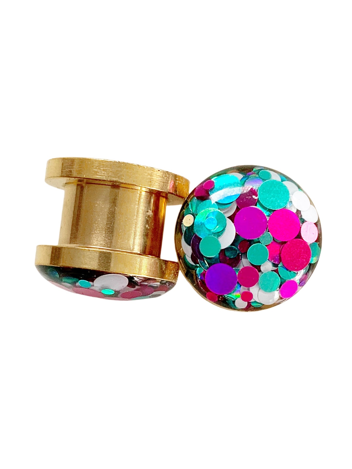 Mermaid Teal and Pink Party Bubble Plugs