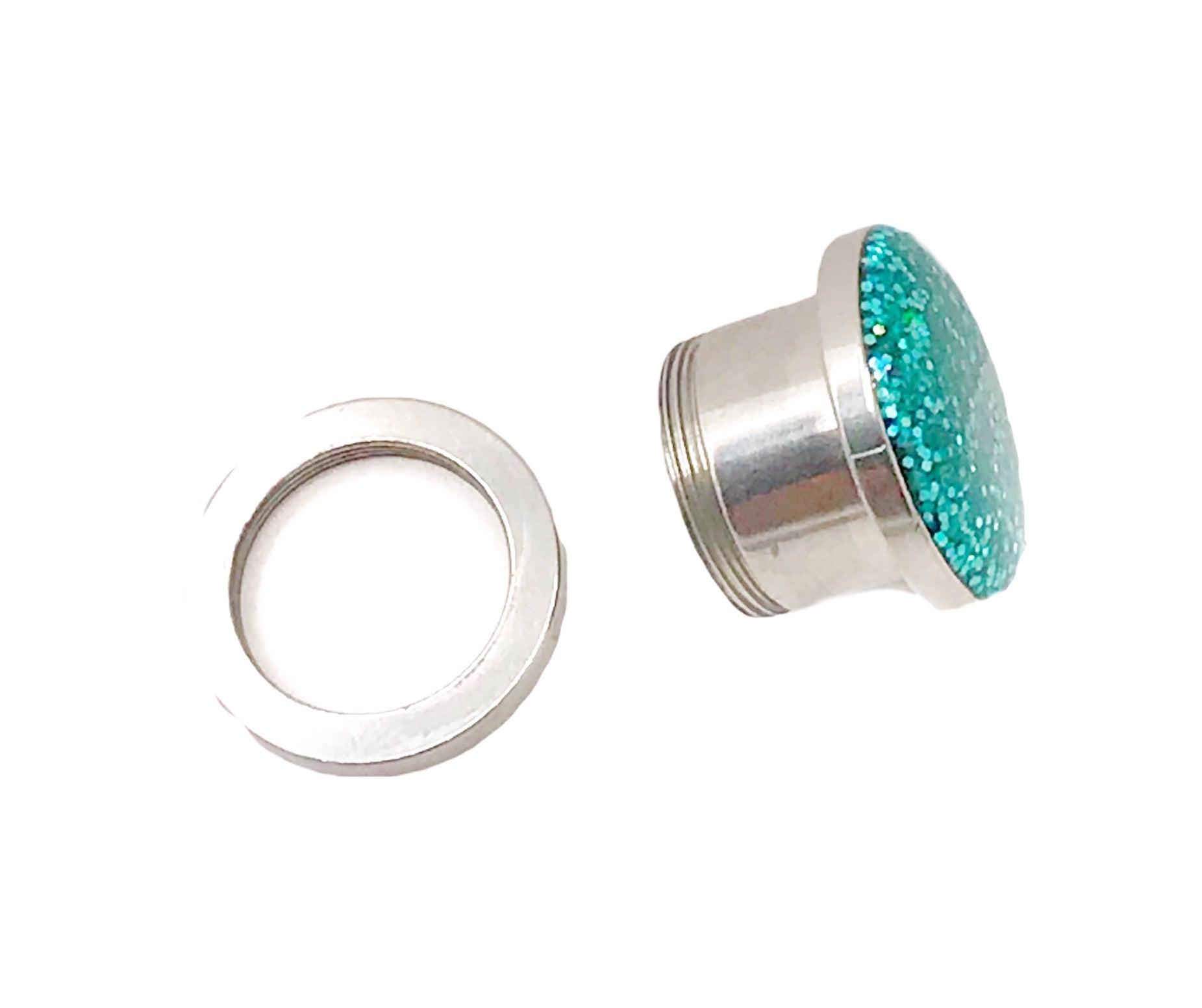 Mermaid Aqua Iridescent Sparkle plugs - Defiant Jewelry