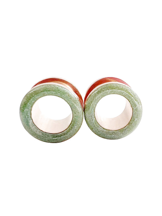 Pastel Green Shimmer Tunnel Plugs