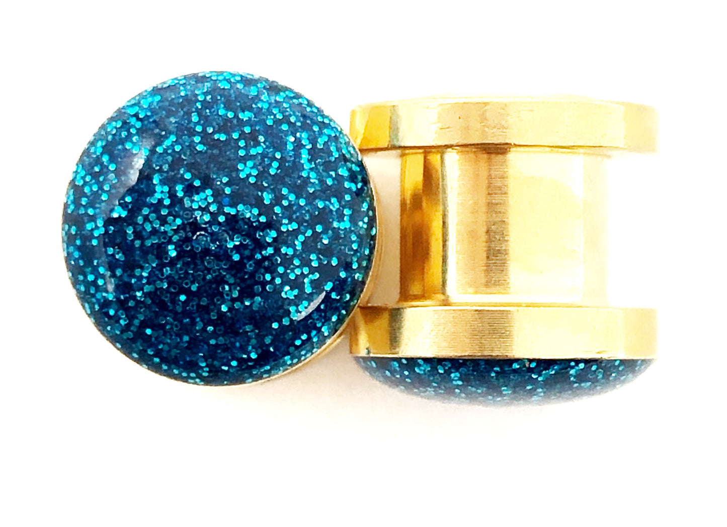 Ocean Blue Sparkle Plugs - Defiant Jewelry
