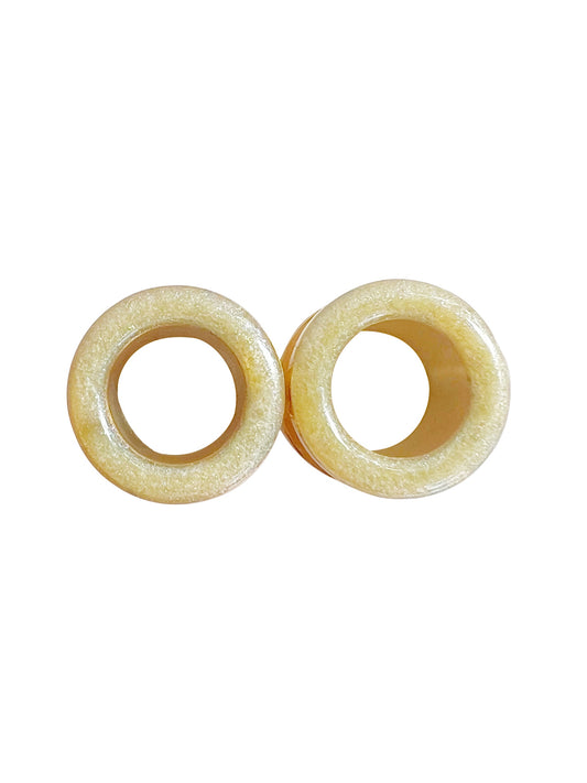 Pastel Yellow Shimmer Tunnel Plugs