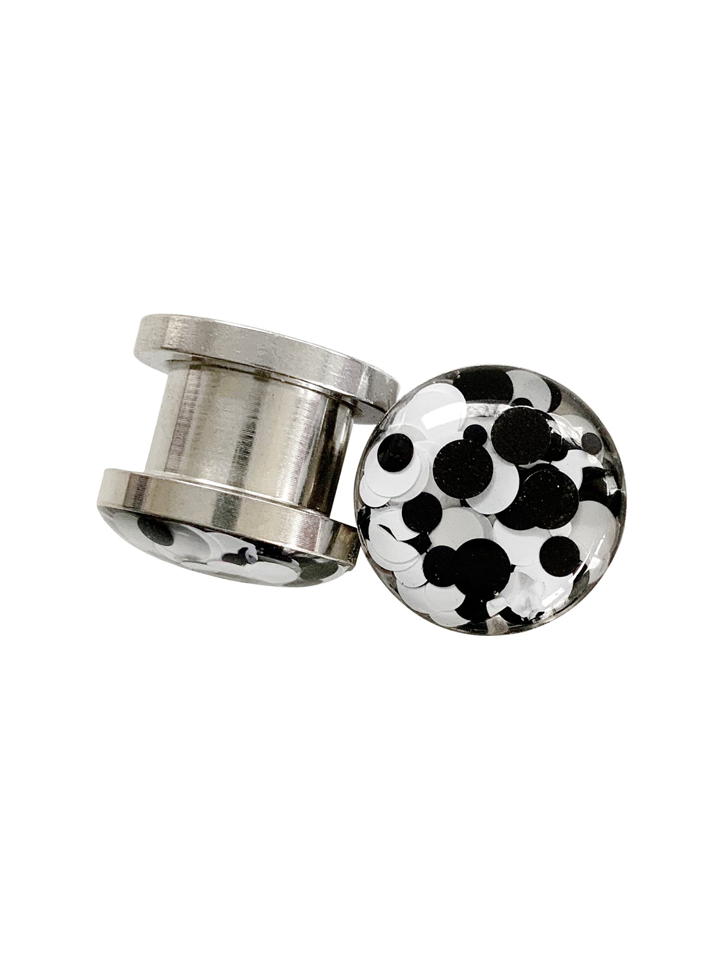Black and White Party Bubble Plugs