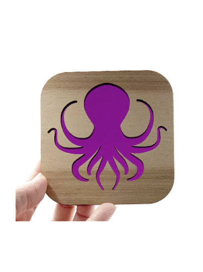 Octopus Wood Coasters