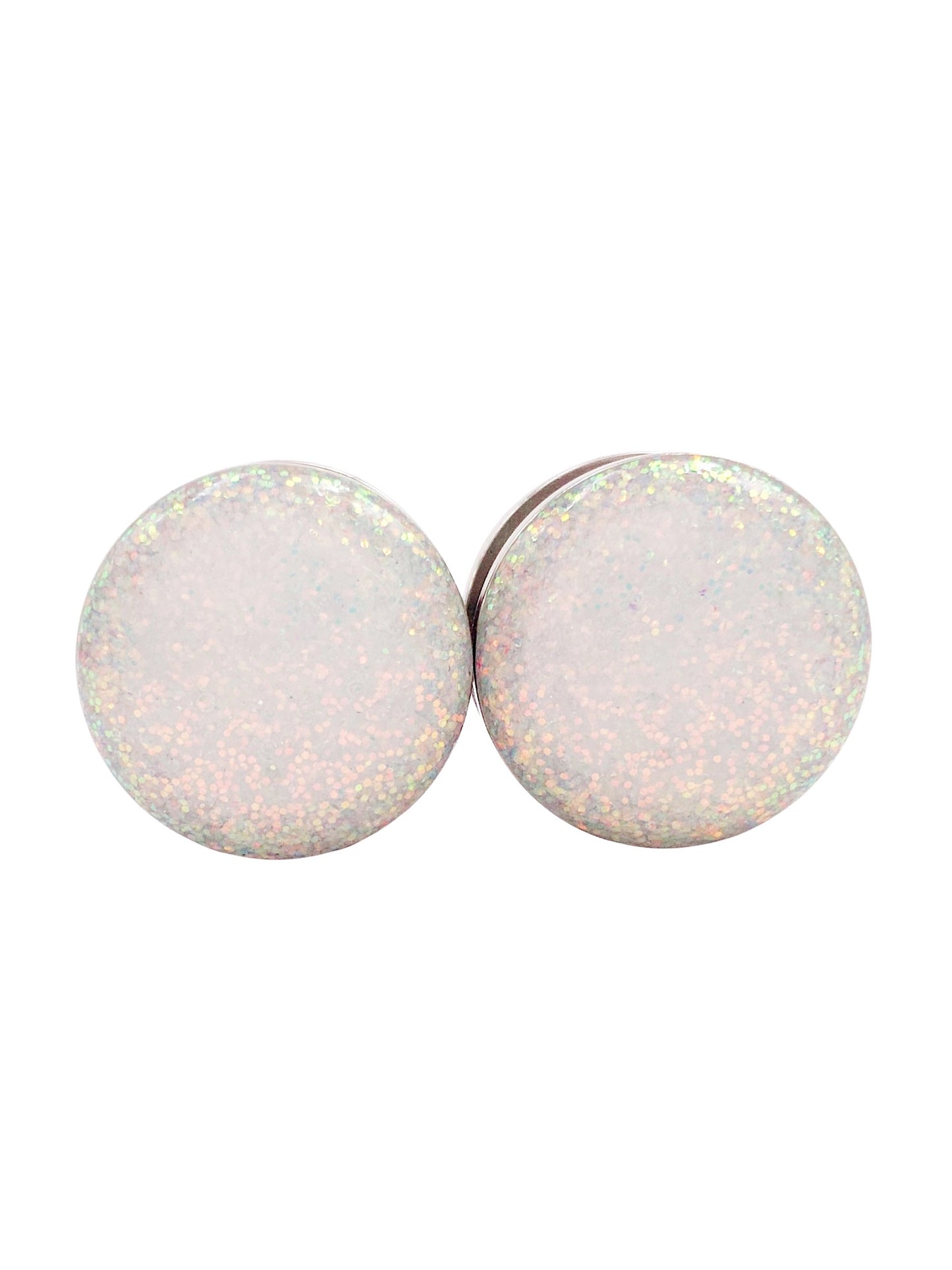 Frosted White Iridescent Sparkle plugs
