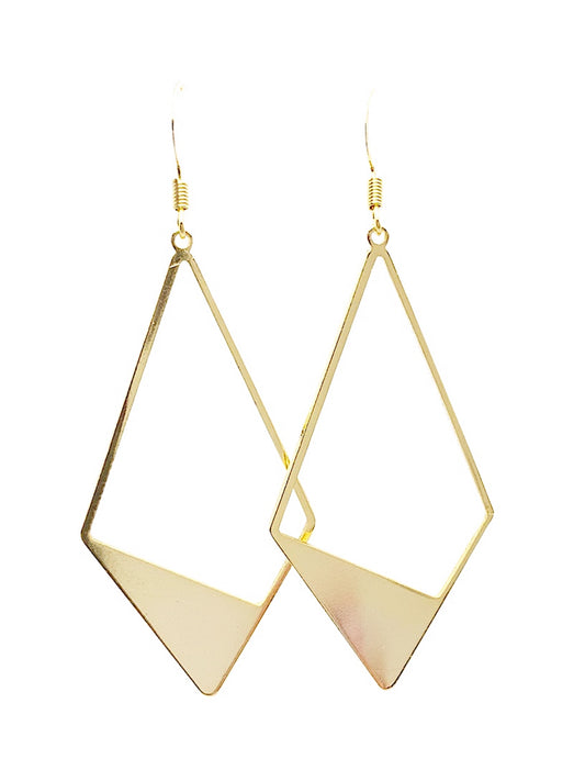 Geometric Filled Triangle Earrings