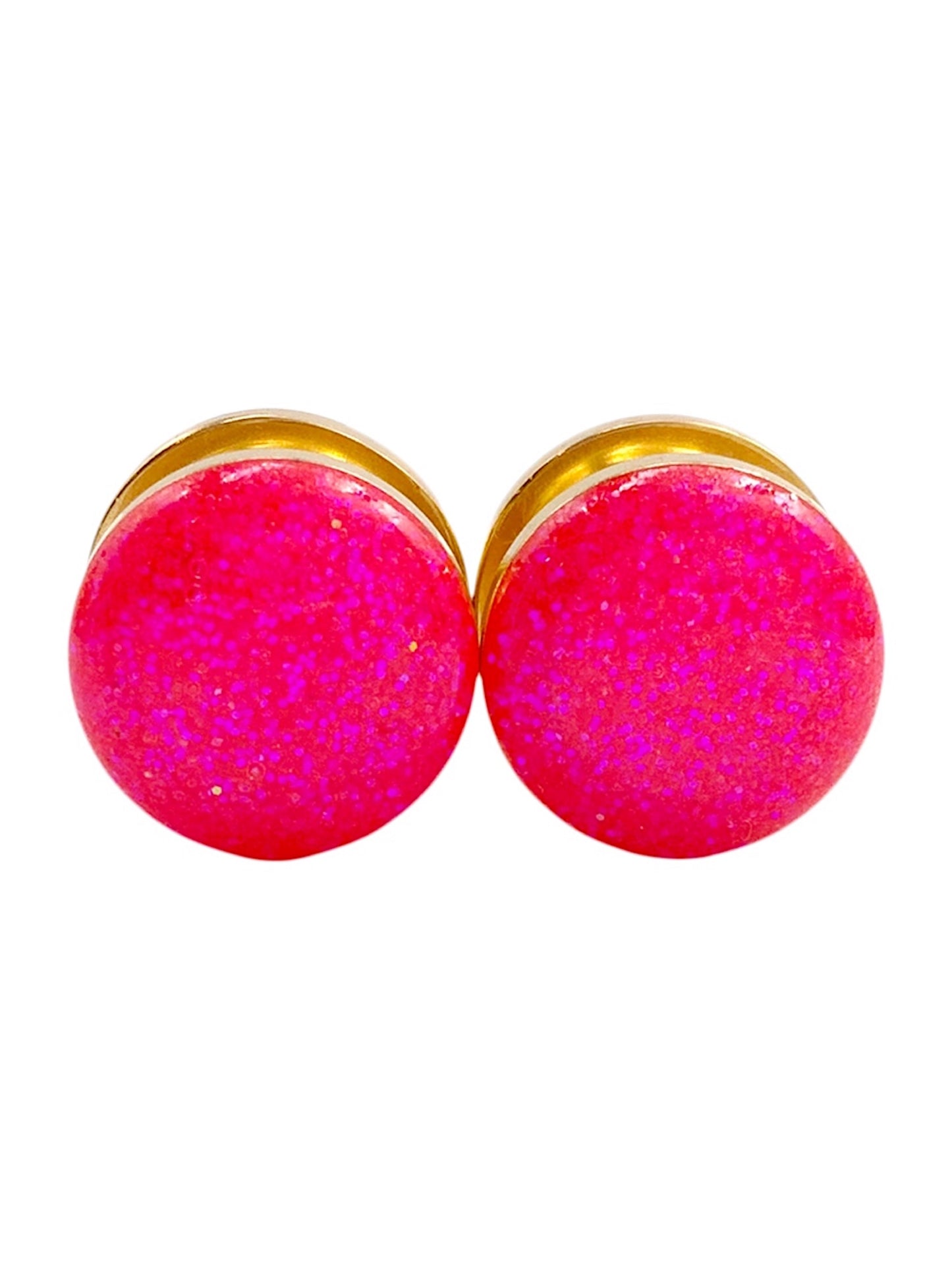 Neon Glow Hot Pink Sparkle Plugs
