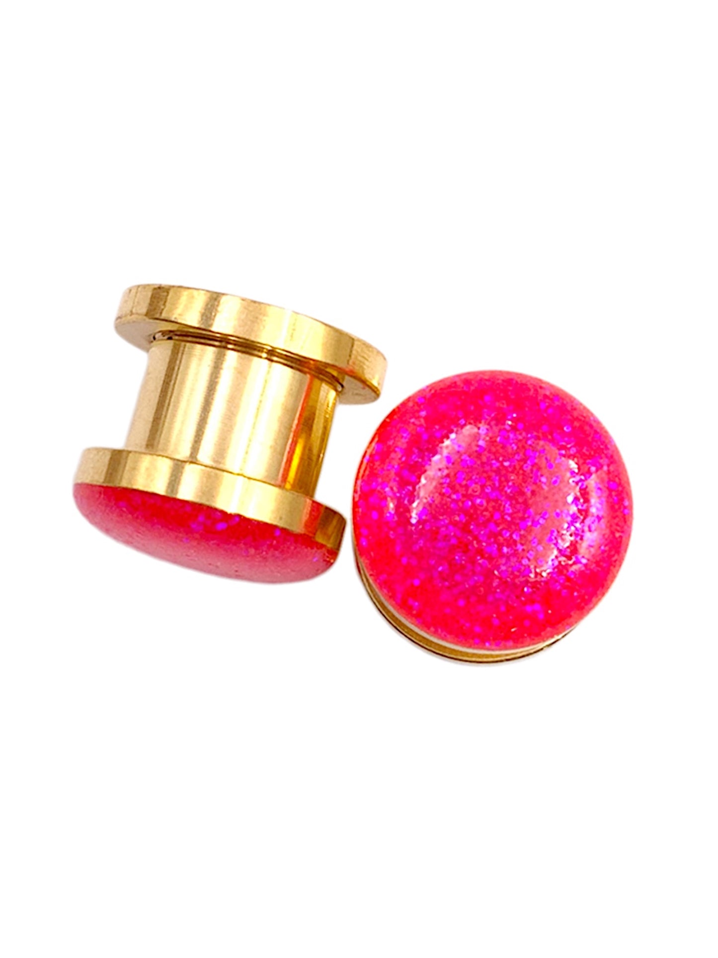 Neon Glow Hot Pink Sparkle Plugs