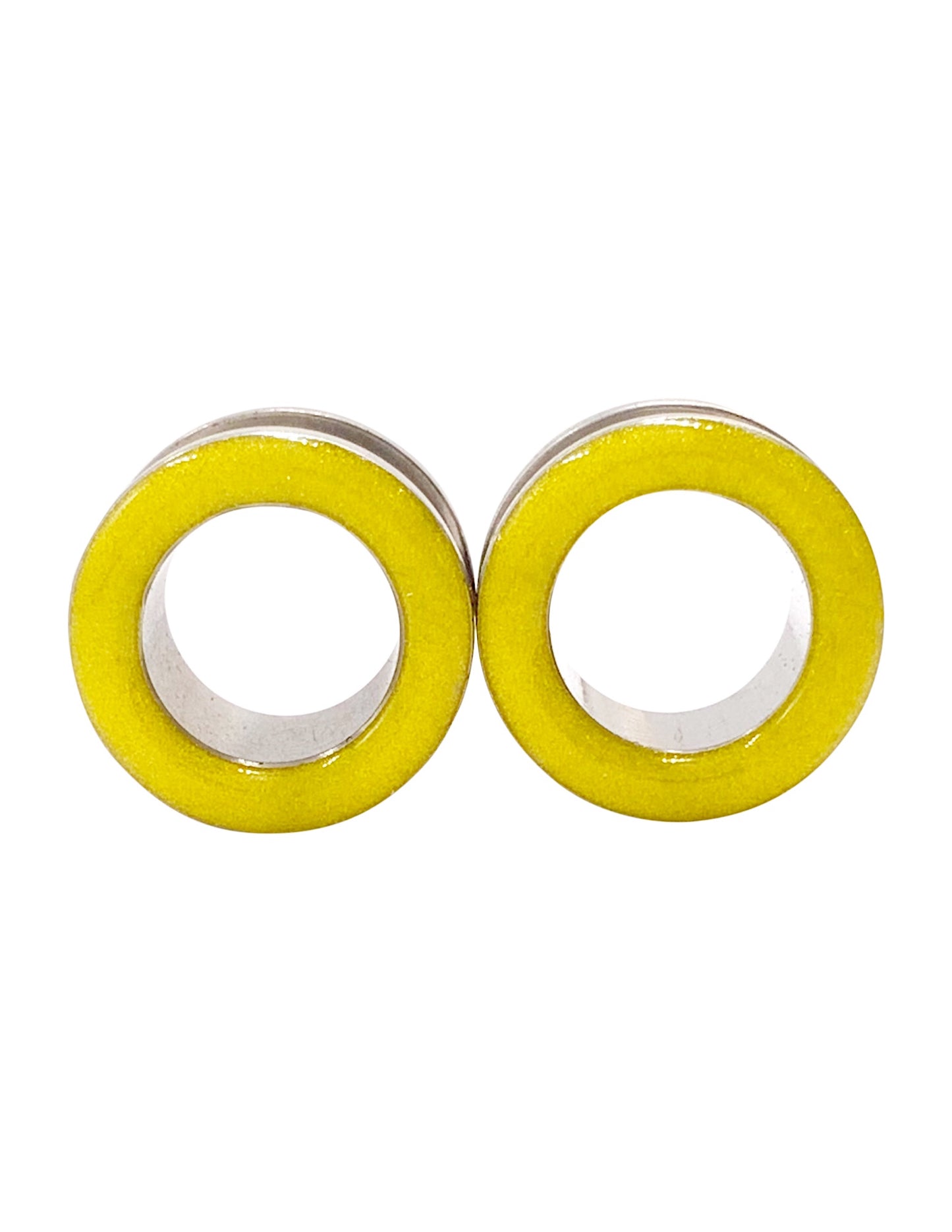 Sunny Yellow Shimmer Tunnel Plugs