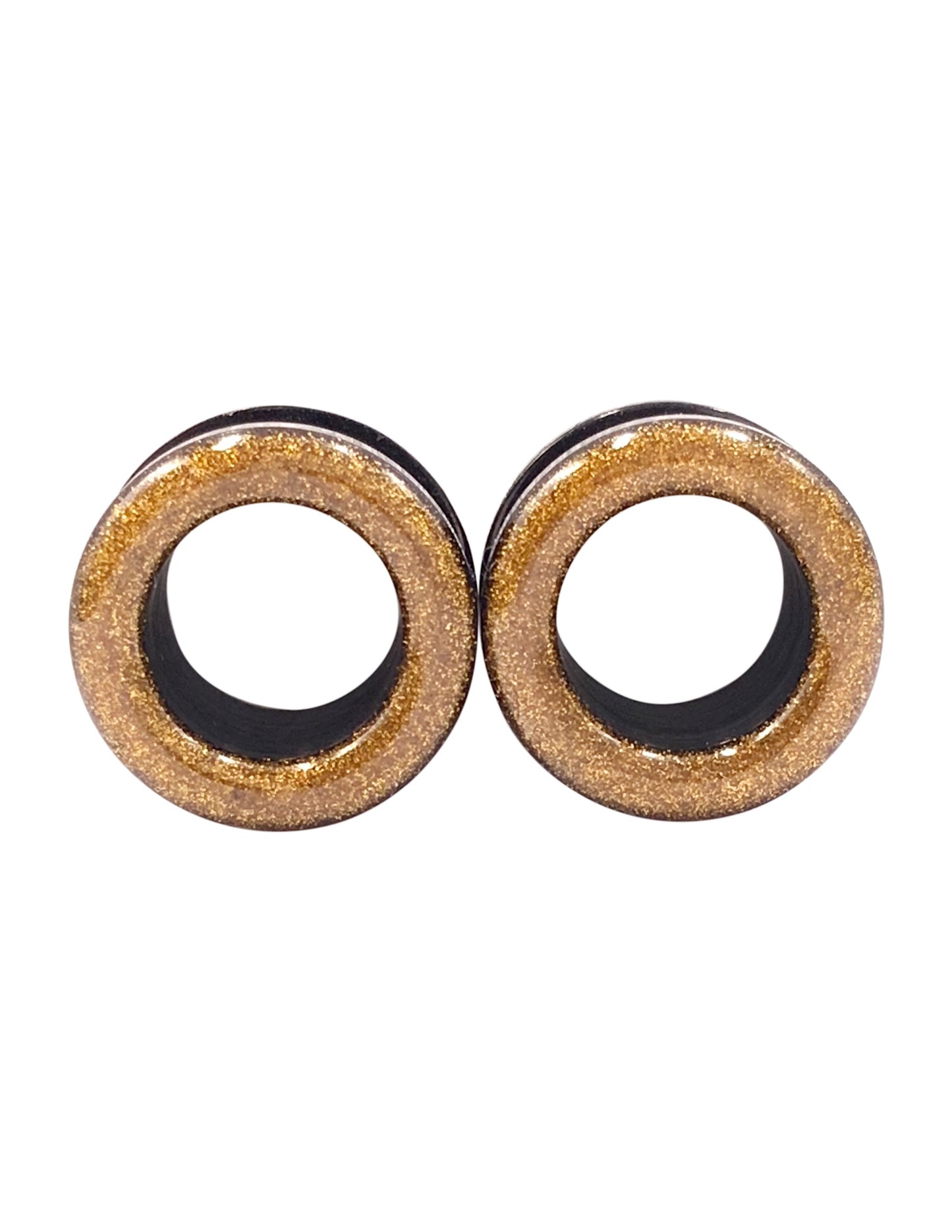 Deep Gold Shimmer Tunnel Plugs