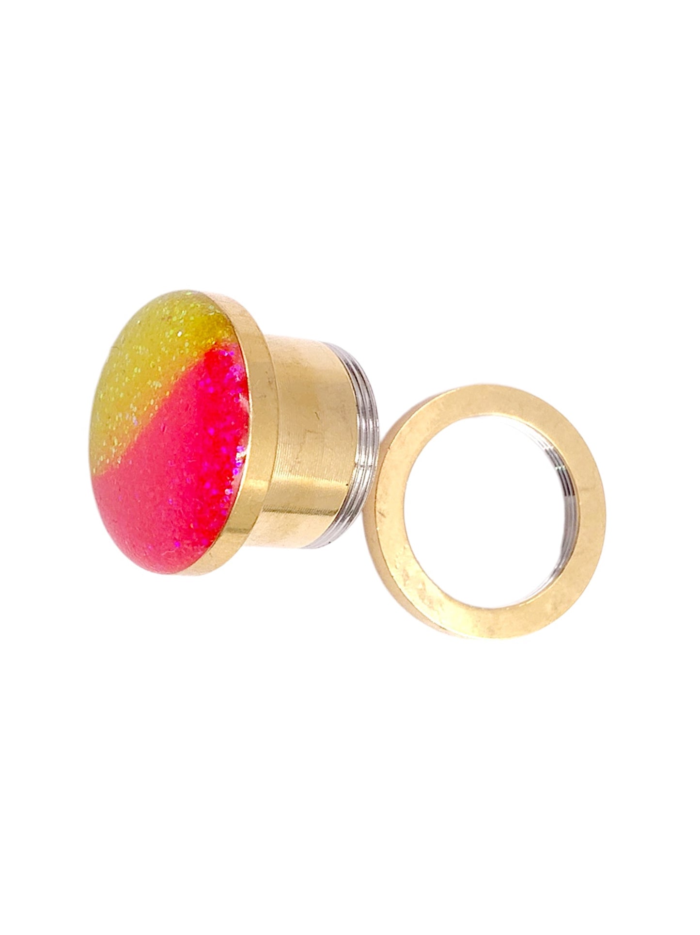Retro Glow Pink and Yellow Sparkle Plugs